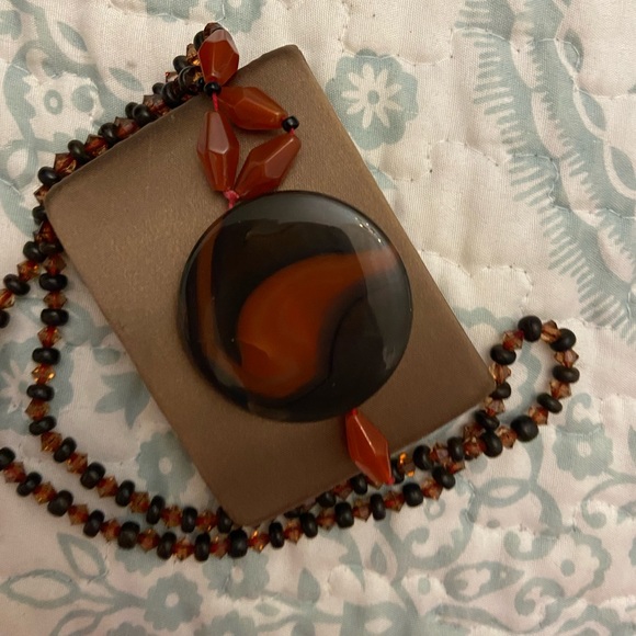 Vintage Tumbled Amber Necklace - Picture 3 of 4